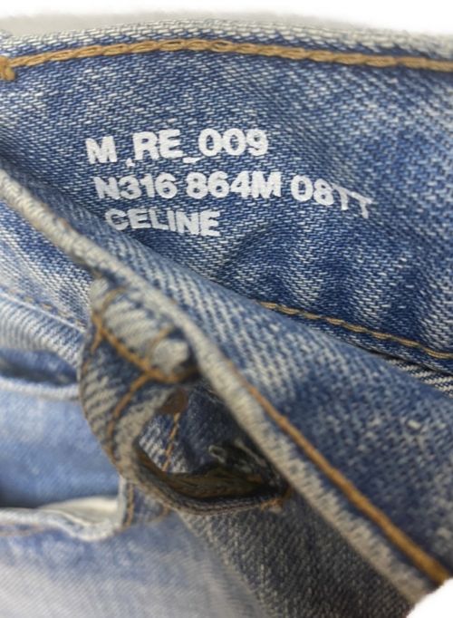 CELINE（セリーヌ）CELINE (セリーヌ) 20SS ツートーンデニム ホワイト×ブルー サイズ:26の古着・服飾アイテム