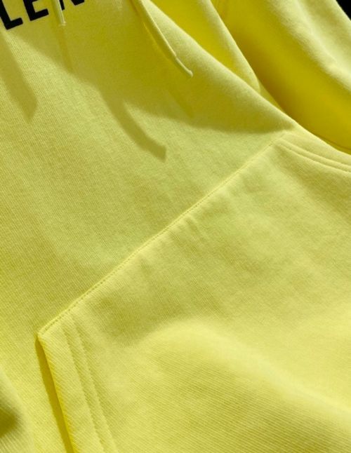 BALENCIAGA（バレンシアガ）BALENCIAGA (バレンシアガ) フロントBB・BALENCIAGAロゴプリントパーカー イエロー サイズ:XSの古着・服飾アイテム