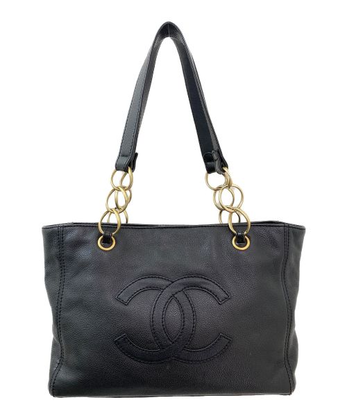 CHANEL（シャネル）CHANEL (シャネル) ココマークチェーントートバッグ ブラックの古着・服飾アイテム