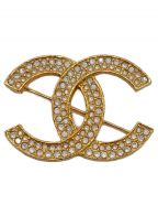 CHANELシャネル）の古着「ココマーク ラインストーンブローチ」