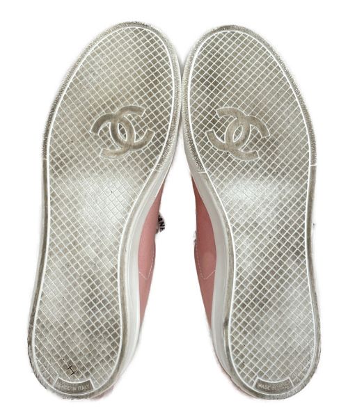 CHANEL（シャネル）CHANEL (シャネル) ロゴ入りスニーカー ピンク サイズ:39の古着・服飾アイテム