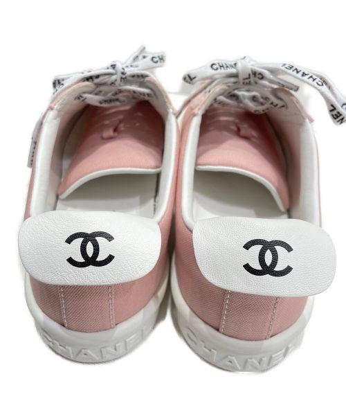 CHANEL（シャネル）CHANEL (シャネル) ロゴ入りスニーカー ピンク サイズ:39の古着・服飾アイテム