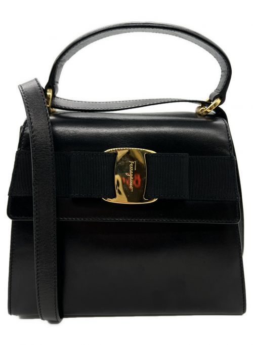 Salvatore Ferragamo（サルヴァトーレ フェラガモ）Salvatore Ferragamo (サルヴァトーレ フェラガモ) 2WAYショルダーバッグ ブラック サイズ:-の古着・服飾アイテム