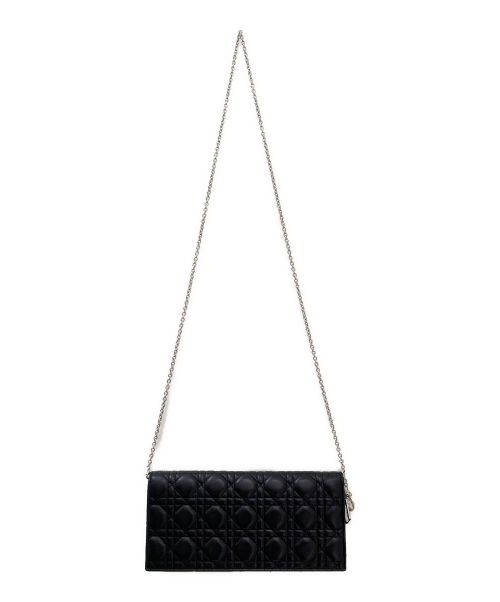 Christian Dior（クリスチャン ディオール）Christian Dior (クリスチャン ディオール) カナージュ チェーンショルダーバッグ ブラックの古着・服飾アイテム