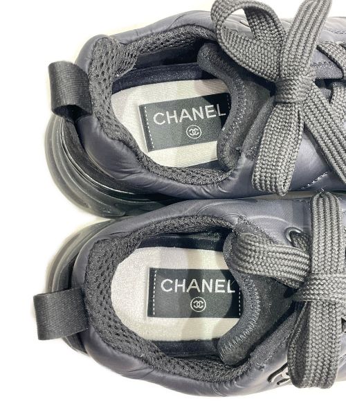 CHANEL（シャネル）CHANEL (シャネル) ナイロンスウェードスニーカー ブラック サイズ:37の古着・服飾アイテム