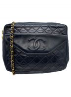 CHANELシャネル）の古着「フリンジショルダーバッグ」｜ネイビー