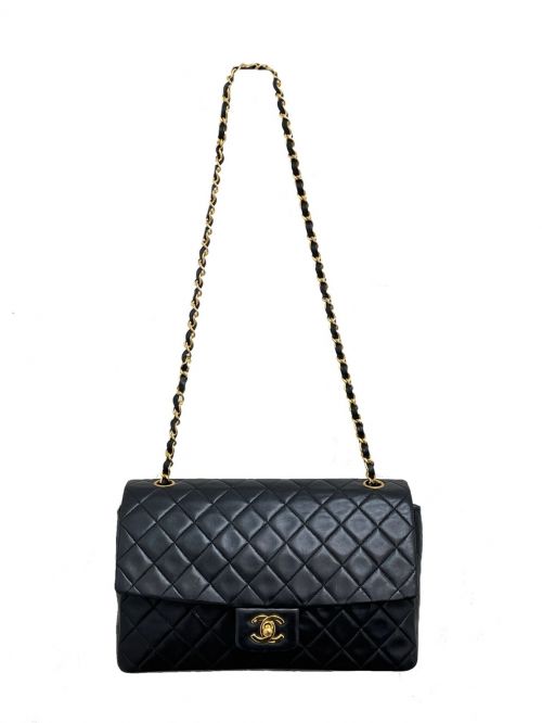 CHANEL（シャネル）CHANEL (シャネル) ダブルフラップマトラッセ ブラック サイズ:-の古着・服飾アイテム