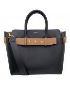 BURBERRYバーバリー）の古着「ベルトバッグ」｜ブラック×ブラウン