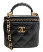 CHANELシャネル）の古着「バニティショルダーバッグ」｜ブラック