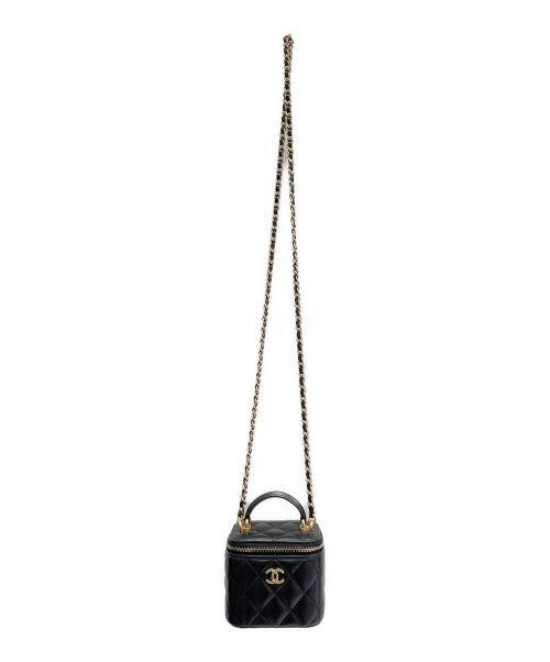 CHANEL（シャネル）CHANEL (シャネル) バニティショルダーバッグ ブラック サイズ:-の古着・服飾アイテム