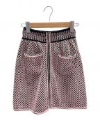 CHANELシャネル）の古着「編み込みスカート」｜ピンク