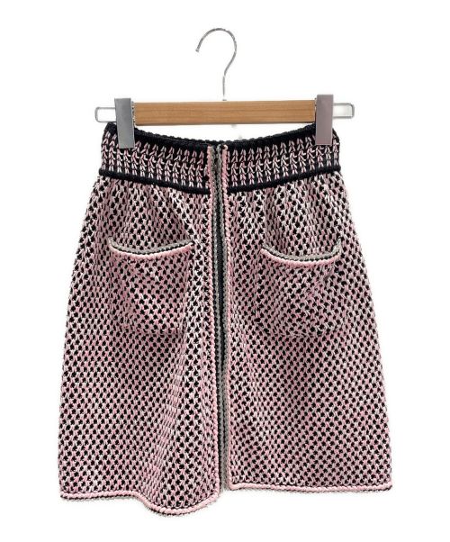 CHANEL（シャネル）CHANEL (シャネル) 編み込みスカート ピンク サイズ:34の古着・服飾アイテム