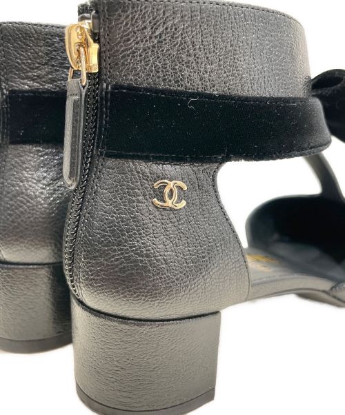 CHANEL（シャネル）CHANEL (シャネル) バックジップパンプス ブラック サイズ:35.5の古着・服飾アイテム