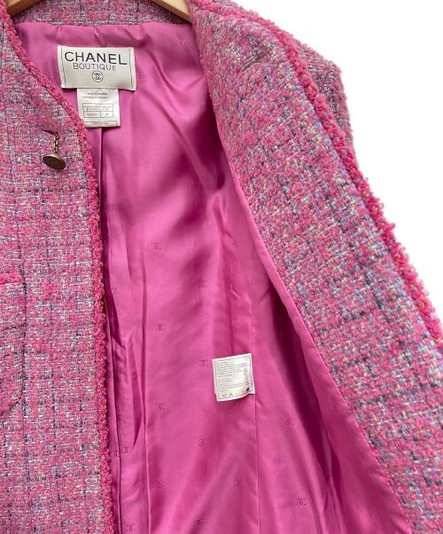 CHANEL（シャネル）CHANEL (シャネル) ココマークツイードジャケット ピンク サイズ:36の古着・服飾アイテム