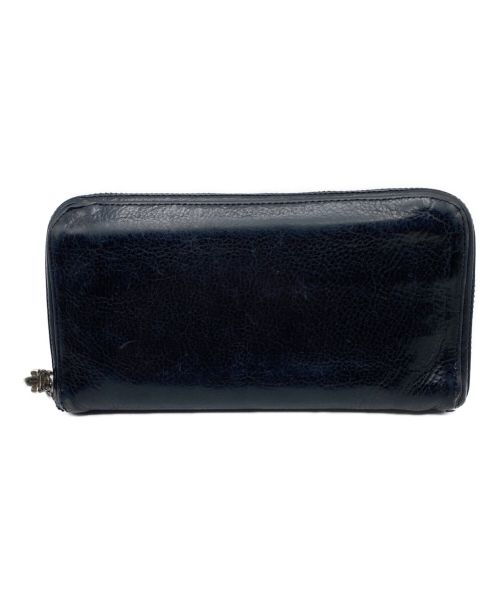 CHROME HEARTS（クロムハーツ）CHROME HEARTS (クロムハーツ) WALLET REC F ZIP#2 3CEMETERY BLACK HEAVY LEATHER ブラック サイズ:-の古着・服飾アイテム