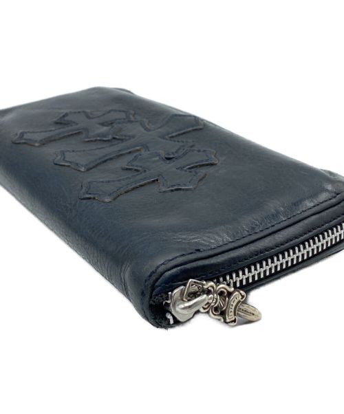 CHROME HEARTS（クロムハーツ）CHROME HEARTS (クロムハーツ) WALLET REC F ZIP#2 3CEMETERY BLACK HEAVY LEATHER ブラック サイズ:-の古着・服飾アイテム