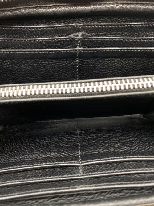 CHROME HEARTS（クロムハーツ）CHROME HEARTS (クロムハーツ) WALLET REC F ZIP#2 3CEMETERY BLACK HEAVY LEATHER ブラック サイズ:-の古着・服飾アイテム