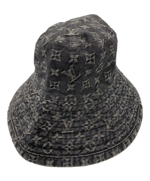 LOUIS VUITTON（ルイ ヴィトン）LOUIS VUITTON (ルイ ヴィトン) シャポーモノグラム デニムハット ブラック サイズ:Lの古着・服飾アイテム