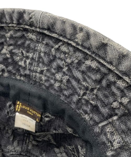 LOUIS VUITTON（ルイ ヴィトン）LOUIS VUITTON (ルイ ヴィトン) シャポーモノグラム デニムハット ブラック サイズ:Lの古着・服飾アイテム
