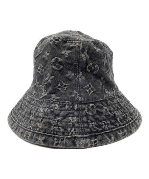 LOUIS VUITTON（ルイ ヴィトン）LOUIS VUITTON (ルイ ヴィトン) シャポーモノグラム デニムハット ブラック サイズ:Lの古着・服飾アイテム