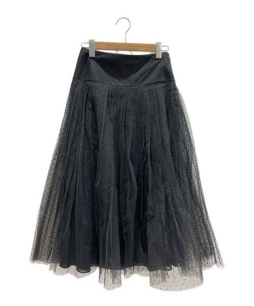 Christian Dior（クリスチャン ディオール）Christian Dior (クリスチャン ディオール) チュールドットスカート ブラック サイズ:38の古着・服飾アイテム