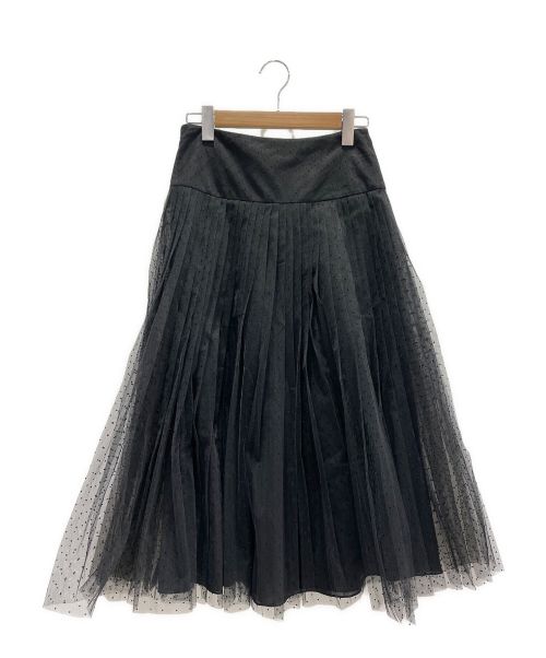Christian Dior（クリスチャン ディオール）Christian Dior (クリスチャン ディオール) チュールドットスカート ブラック サイズ:38の古着・服飾アイテム