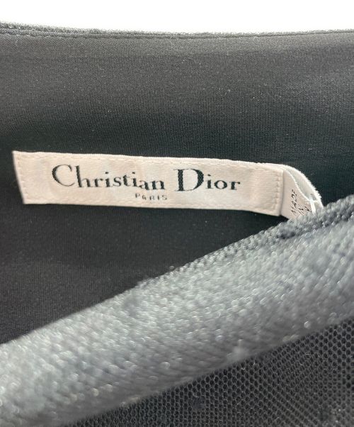Christian Dior（クリスチャン ディオール）Christian Dior (クリスチャン ディオール) チュールドットスカート ブラック サイズ:38の古着・服飾アイテム