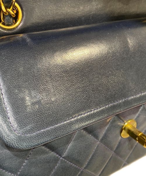 CHANEL（シャネル）CHANEL (シャネル) ダブルフラップマトラッセ ネイビー サイズ:-の古着・服飾アイテム
