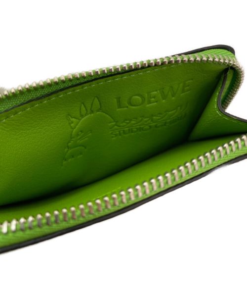 LOEWE（ロエベ）LOEWE (ロエベ) スタジオジブリコラボ 小トトロ コイン カードホルダー  黄緑 サイズ:-の古着・服飾アイテム