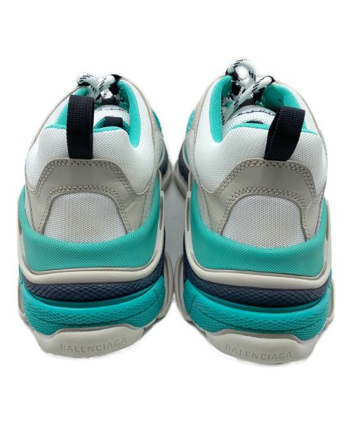 BALENCIAGA（バレンシアガ）BALENCIAGA (バレンシアガ) TRIPLE S TRAINERS グレー×グリーン サイズ:SIZE 42の古着・服飾アイテム