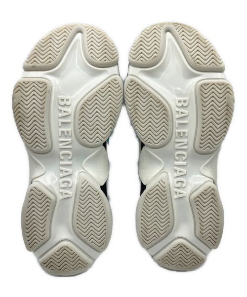 BALENCIAGA（バレンシアガ）BALENCIAGA (バレンシアガ) TRIPLE S TRAINERS グレー×グリーン サイズ:SIZE 42の古着・服飾アイテム