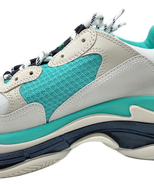 BALENCIAGA（バレンシアガ）BALENCIAGA (バレンシアガ) TRIPLE S TRAINERS グレー×グリーン サイズ:SIZE 42の古着・服飾アイテム