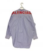 BALENCIAGAバレンシアガ）の古着「ストライプタイシャツ」｜ブルー