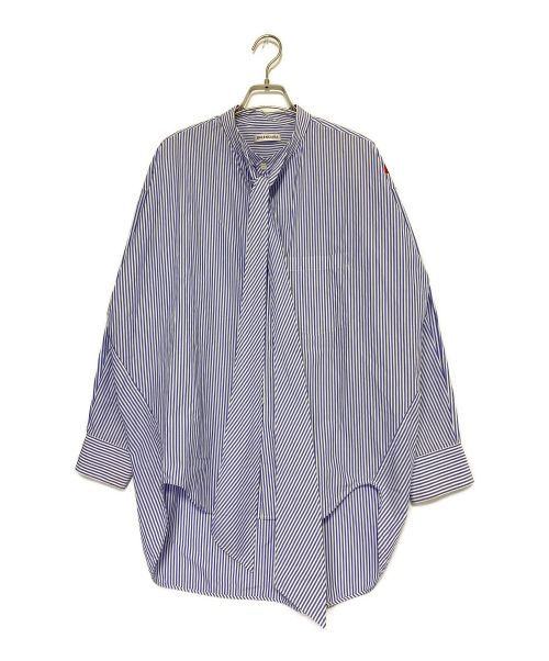 BALENCIAGA（バレンシアガ）BALENCIAGA (バレンシアガ) ストライプタイシャツ ブルー サイズ:32の古着・服飾アイテム