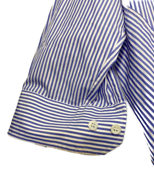 BALENCIAGA（バレンシアガ）BALENCIAGA (バレンシアガ) ストライプタイシャツ ブルー サイズ:32の古着・服飾アイテム