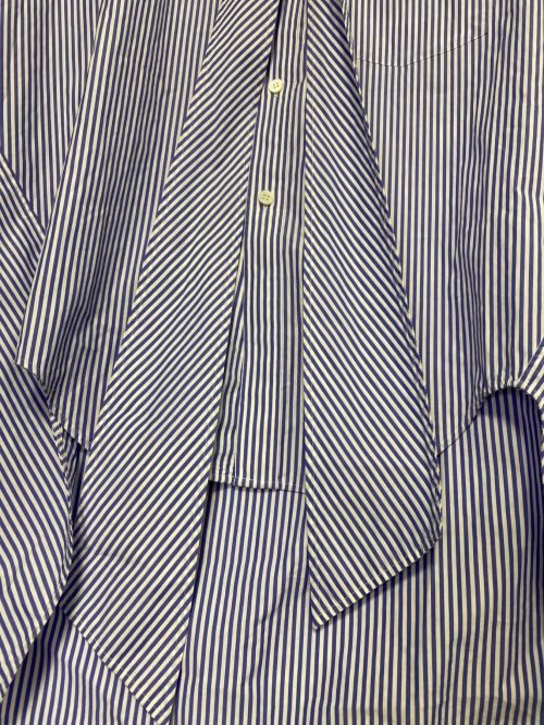 BALENCIAGA（バレンシアガ）BALENCIAGA (バレンシアガ) ストライプタイシャツ ブルー サイズ:32の古着・服飾アイテム