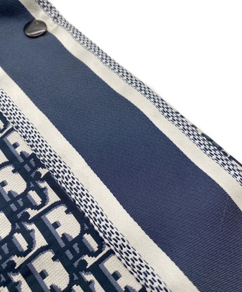 Christian Dior（クリスチャン ディオール）Christian Dior (クリスチャン ディオール) オブリークテクニカルタフタジャガード スナップボタンパンツ ネイビー サイズ:36の古着・服飾アイテム
