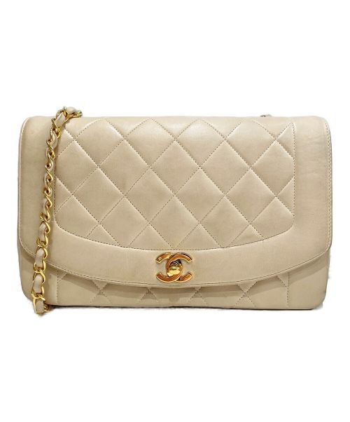 CHANEL（シャネル）CHANEL (シャネル) シングルフラップマトラッセ ベージュ サイズ:25の古着・服飾アイテム
