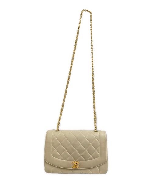 CHANEL（シャネル）CHANEL (シャネル) シングルフラップマトラッセ ベージュ サイズ:25の古着・服飾アイテム