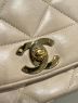 中古・古着 CHANEL (シャネル) シングルフラップマトラッセ ベージュ サイズ:25：228000円