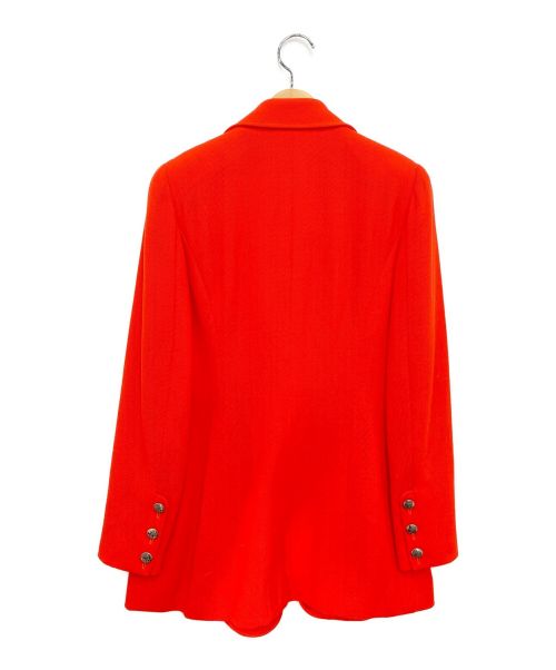CHANEL（シャネル）CHANEL (シャネル) ココマークボタンダブルジャケット オレンジ サイズ:38の古着・服飾アイテム