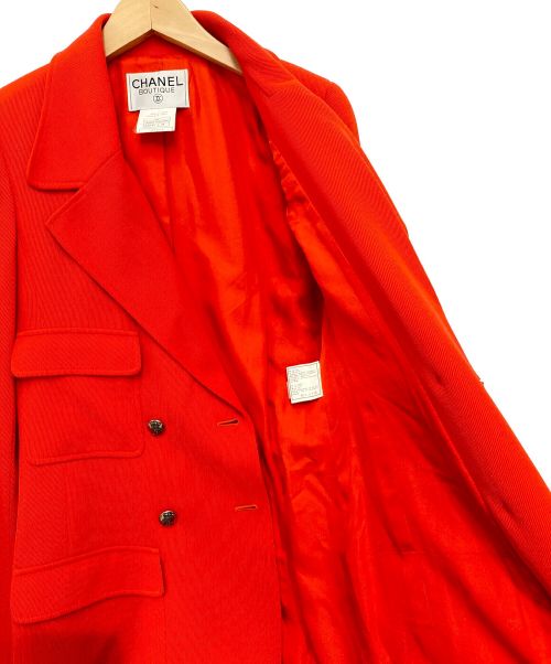 CHANEL（シャネル）CHANEL (シャネル) ココマークボタンダブルジャケット オレンジ サイズ:38の古着・服飾アイテム