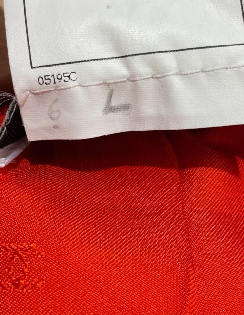 CHANEL（シャネル）CHANEL (シャネル) ココマークボタンダブルジャケット オレンジ サイズ:38の古着・服飾アイテム