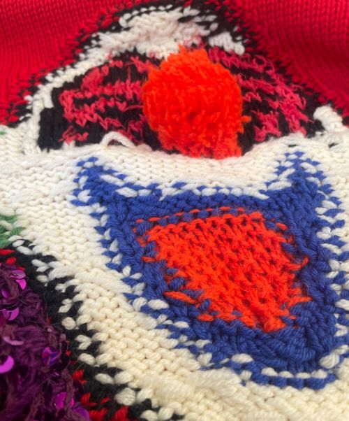 CELINE（セリーヌ）CELINE (セリーヌ) オーバーサイズピエロニット レッド サイズ:XSの古着・服飾アイテム