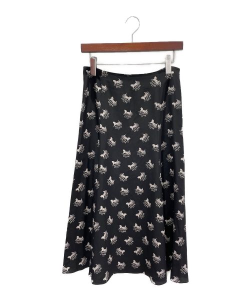 CELINE（セリーヌ）CELINE (セリーヌ) フリュイドミディスカート ブラック サイズ:38の古着・服飾アイテム