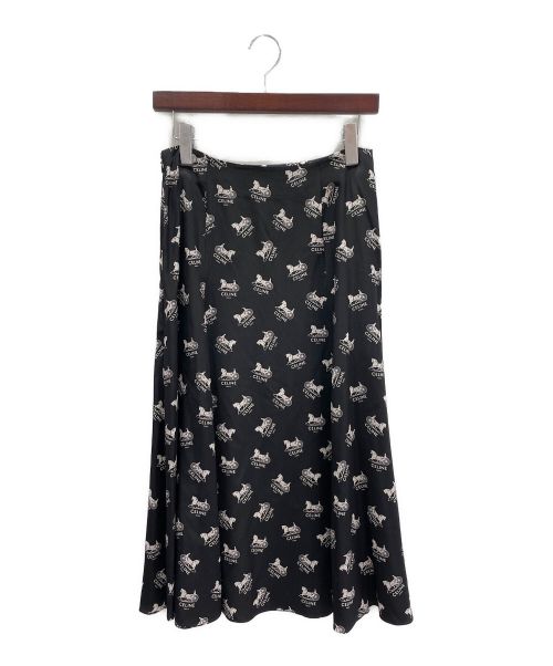 CELINE（セリーヌ）CELINE (セリーヌ) フリュイドミディスカート ブラック サイズ:38の古着・服飾アイテム