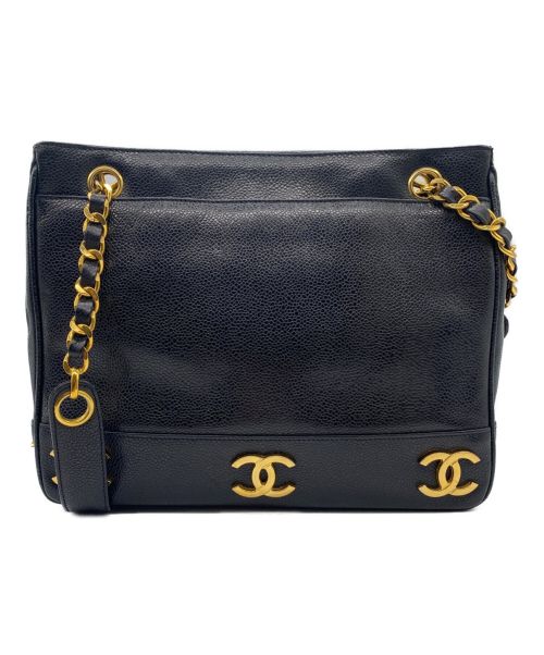 CHANEL（シャネル）CHANEL (シャネル) チェーントートバッグ ブラック サイズ:-の古着・服飾アイテム