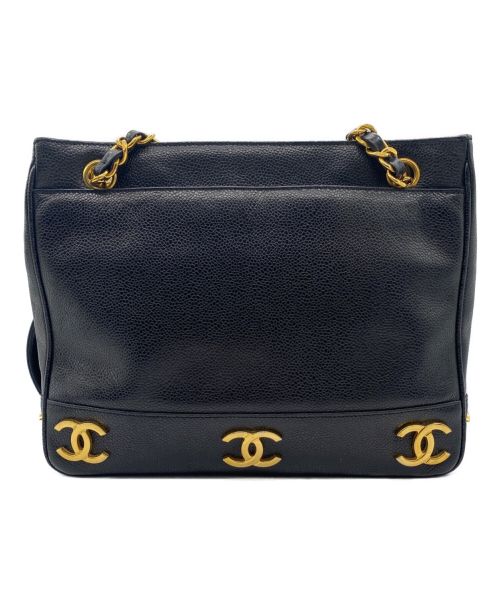 CHANEL（シャネル）CHANEL (シャネル) チェーントートバッグ ブラック サイズ:-の古着・服飾アイテム