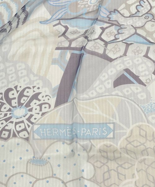 HERMES（エルメス）HERMES (エルメス) ストール スカイブルーの古着・服飾アイテム