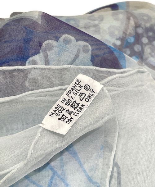 HERMES（エルメス）HERMES (エルメス) ストール スカイブルーの古着・服飾アイテム